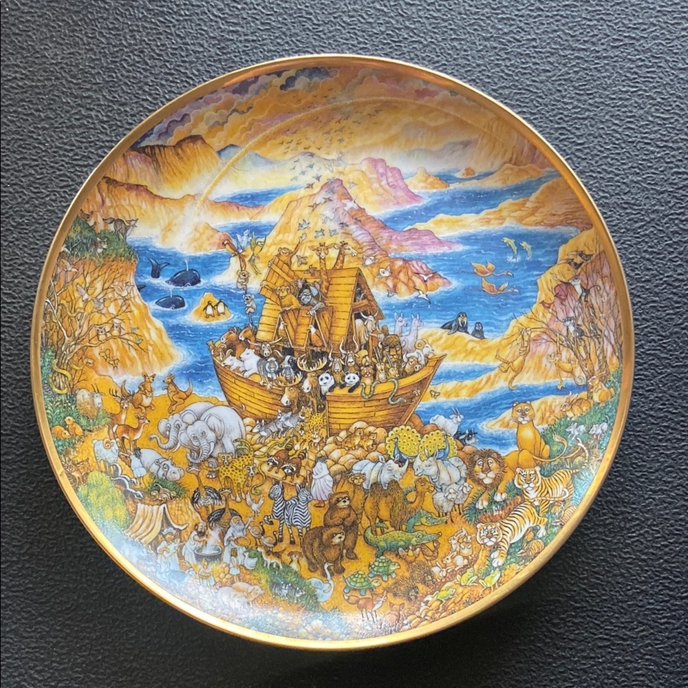 Vibrant Noah's Ark Decorative Plate